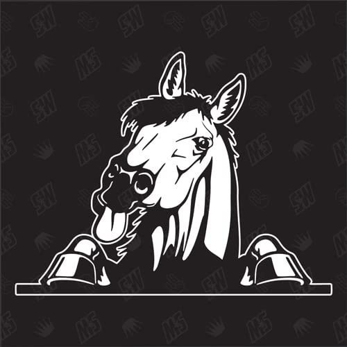 speedwerk-motorwear Pferd Version 2 - Pferde, Aufkleber, Autoaufkleber, Sticker, Reiten, Bauernhof, Reiterhof, Tiere, Farmanimals, Farmtiere, Pferdemotiv, Pferderassen (AUCH MIT Wunschname MÖGLICH)