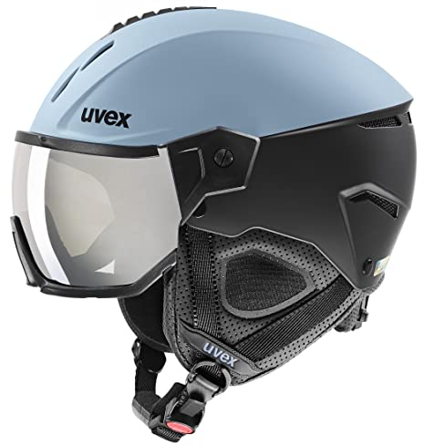 Uvex Unisex Skihelm, Glacier - Black Matt, 56-58 cm