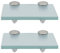 Randaco 2 estantes de cristal con soporte de pared, de cristal mate con cristal de seguridad templado de 8 mm y soporte, perfecto como estante de ducha/estante de baño para baño, cocina, balcón (20 x