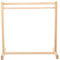 NUOBESTY Dollhouse Clothes Rack - Wooden Mini Coat Hanger for Doll Accessories, Model Clothes, Dress, and Garment Holder - Child's Closet
