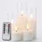 Eywamage Schlanke Klarglas-LED-Kerzen mit Fernbedienung, flackernde flammenlose batteriebetriebene Votiv-Stumpenkerzen Φ 2 H 3 4 5 6 7