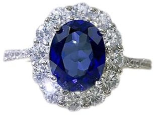 TUMMTY 925 Sterling Silber Saphir Carbon Dimond Ringe für Frauen funkelnder Hochzeitsschmuck