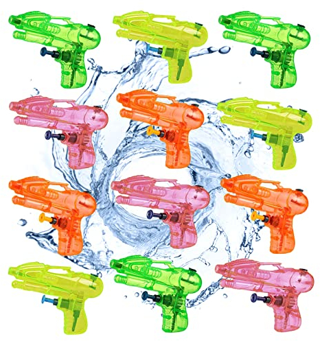 IWTBNOA Wasserpistole für Kinder, 12 Stück Wasserpistolen Klein, Wasserspritzpistolen, Mini Water Blaster, Sommer Spielzeug für Mädchen Junge, Water Gun für Schwimmbad Garten Pool Party Outdoor Strand