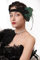Duriya Damen 1920s Stirnband Pfau Feder 20er Jahre Accessoires Kopfschmuck Gatsby Kostüm Accessoires Damen 20er Jahre Flapper Feder Haarband Charleston für Karneval Fasching Kostüm Grün