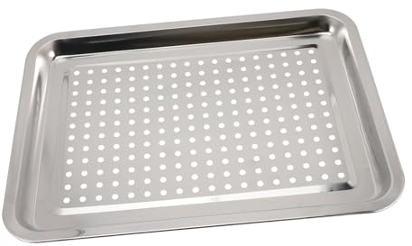 MAGICLULU Servierplatten Grill Rostfreier Stahl Rechteck Essenstabletts