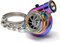 Nicoone Elektrischer Turbo-Schlüsselanhänger, Mini-Turbolader-Schlüsselanhänger mit Sound und LED-Licht-Metall-Schlüsselanhänger, bunt, 10cm x 3.5cm / 3.9 x 1.4