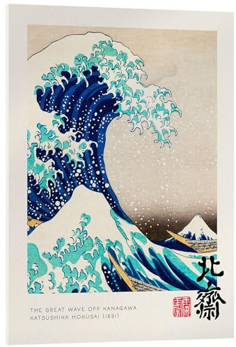 Posterlounge The Great Wave off Kanagawa, 1831 Acrylglasbild von Katsushika Hokusai 70 x 90 cm Wandbilder Wanddeko