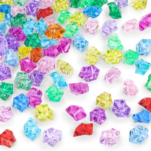 HAKACC 100 Stück glasbausteine Acryl Edelsteine für Kinder, Diamanten Kinder Acryl Diamanten für Hochzeit Party Vasenfülle Hochzeiten Tischdekorationen Kunsthandwerke Deko