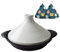 DYHQQ Tagine Pot for Cooking, Cooking Pot Casserole Pan with Enameled Cast Iron Base And Ceramic Cone-Shaped Lid, Cookware, Non Stick Chemical Free