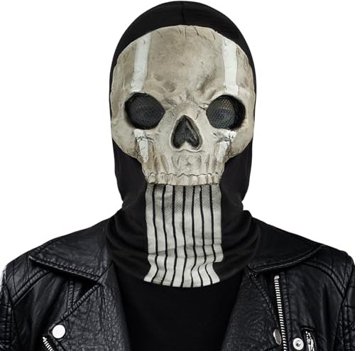 Bohrma Schrei Maske Halloween Gruselige Masken für Erwachsene/Kinder Cosplay Geister Maske, Cosplay Realistische Requisiten, Halloween Party Bar Maskerade Gruselmaske (COD Geistermaske) (B)