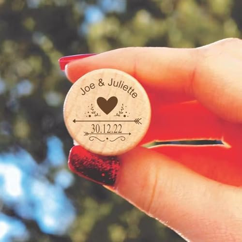Bouchon De Bouteille De Vin Gravé Personnalisé Avec Nom, Bouchon De Liège En Bois Personnalisé En Vrac, Bouchon Torsadé De Stockage, Cadeau Pour Les Invités, Décoration De Mariage, Cadeaux De Fête