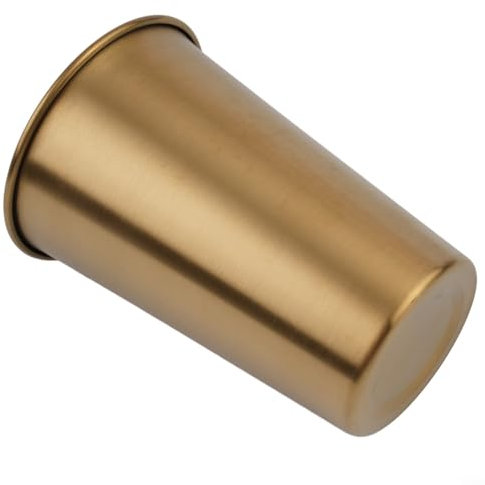 BlissfulAbode Bicchiere da birra in acciaio inox, 500 ml, per feste in campeggio, caffè, whisky, materiale (oro 400 ml)