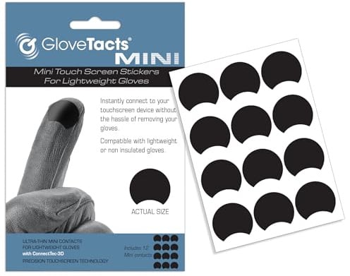GloveTacts Mini Ultra Thin Conductive Touch Screen Stickers for Gloves: The Easiest Way to Make Lightweight Gloves Touch Compatible