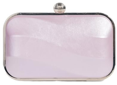 Michelle Moon - Pochette Donna Elegante Lilla per Matrimoni, Feste, Eventi | Clutch Lilla con Tracolla, Ideale Come Borsa Elegante Donna Cerimonia; Pochette Lilla per Occasioni Speciali