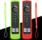 MADGININE 2 PCS Silicone Remote Cover, Luminous Remote Cover Case Compatible with Fire Stick Remote Cover Shockproof Washable Remote Cover Case (Green+Red)