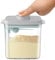 1700ML Baby Milk Powder Dispenser, One Touch Milk Powder Storage Container, with Airtight Lid Spoon and Levelling Bar for Formula, Coffee, Cereal, Flour (White)