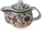 Yxhupot Teapot 18oz 500ml White Porcelain China Stainless Steel Infuser for GongFu Tea Colorful Blooming
