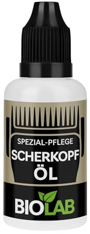 BIOLAB Scherkopf Öl (30 ml) für Rasierer, Haarschneider und Haarschneidemaschine - Schermaschinenöl, Clipper Oil