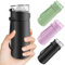 AMFUN 150ml Stainless Steel Insulated Water Bottles, Double Wall Vacuum Small Flask, Water Bottle with Straw, Leakproof Drinks Bottle with Carry Handle for Hot&Cold Drinks (Black)