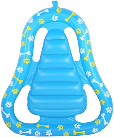 Baxnore Pet Floating Row Blasable Hundepool Float Verdickte PVC Floß Floß Wasser Spaß für Hunde Schwimmen Sommer Beach Lake Langlebiger sicheres Haustierzubehör