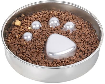 Slow Feeder Dog Bowls | Dog Bowl to Slow Down Eating,Non-Slip Stainless Steel Food Plate Interactive Feeding Supplies, Pet Supplies for Large Medium Small Breeds