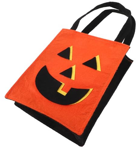 VICASKY 1 Pezzo Sacchetto Caramelle Halloween Non Borsa Portatile per Dolci e Snack Decorazione Festa Halloween Materiale e Resistente