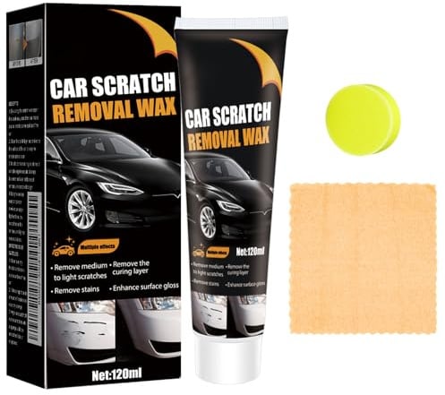 Toivize Kratzer Entferner Auto Set, Politur Auto Kratzer Entfernen | 3-in-1 Autolack Kratzerentferner Mit Tuch & Schwamm, Autopolitur Kratzer Entfernen, Car Scratch Remover, 120ML