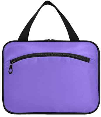 Trousse de toilette de voyage à suspendre violet macaron avec crochet, sacs de designer pour homme pour papa voyage maletín para maquillaje, Violet macaron, L, Décontracté