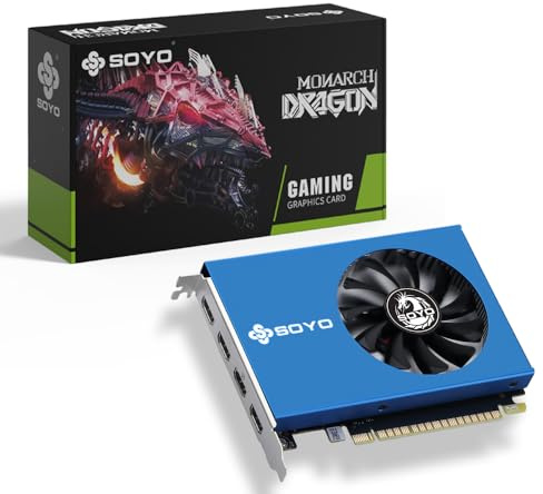 SOYO Geforce GT 730 Scheda grafica, 4 GB DDR3 64 bit 4xHDMI 2.0B Quad Monitor, PCI Express X8 2.0 GPU di raffreddamento a ventola singola per video Wall, proiezione fusion, stock trading e
