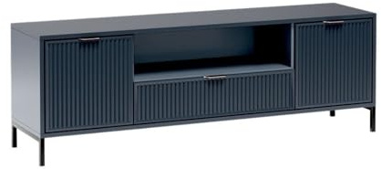 Masseno TV-Schrank ZIGO 165,3 cm Fernsehschrank mit 1 Schubladen und 2 Türen TV-Lowboard für Wohnzimmer Modern 165,3x40,6x55,6 cm Blau