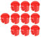 EG STARTS 10x OEM Arcade Tasten 30mm Push Eingebauter Mikroschalter für Arcade Machine Mame Jamma KOF Spiele von Pacman Parts - Red