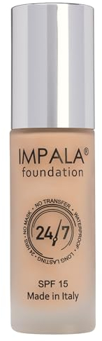 Impala - 24/7 Wasserfest Foundation | Light Ivory Farbe Nº 03 | Langanhaltendes Makeup | Mit Sonnenschutz SPF15 | 30 ml