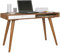 FineBuy Schreibtisch REPA 120 x 60 x 75 cm Massiv Holz Laptoptisch Sheesham Natur, Landhaus-Stil Arbeitstisch mit 1 Schublade, Bürotisch PC-Tisch