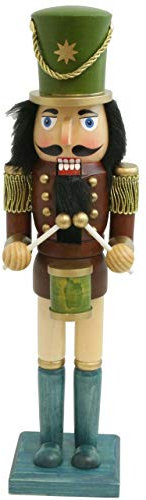 Nussknacker Trommler Mehrfarbig / 38 cm/Deko Figur Nussknacker Holz/handbemalt im Kunsthandwerks-Stil/weihnachtlich dekorieren