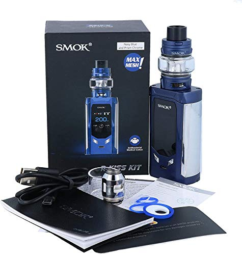 Smok R Kiss Kit TFV8 V2 2ml Elektronische Zigarette Inklusive Schlüsselring BTKSY/kein Nikotin - kein Rauchöl (Navy Blue and Prism Chrome)