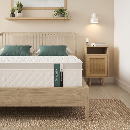 Summerby Sleep' No5.King Size Mattress, Pocket Spring and Memory Foam 'Climate Control' For King Size Bed , Size:150Cm x 200Cm, White