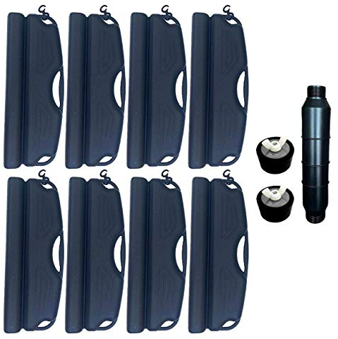 well2wellness® Pool Winterverschluss Set - 8 x Eisdruckpolster, 2 x Winterstopfen 38-51mm + 1 x Skimmerstopfen