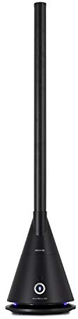 CREATE / COOL DC Negro/Ventilador de Torre, sin Aspas, 9 Velocidades, Oscilación 90°, Programable, Temporizador, Con Mando a Distancia, Bajo Consumo, Ligero, Diseño Vanguardista