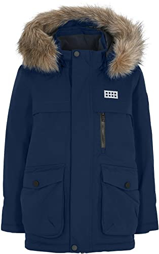 Lego Wear Jungen Lego Wear Jungen Tec Winterjacke Parka Exclusive Serie 100% Wasserdicht, Winddicht, Atmungsaktiv, Wa Jacke, Dunkle Navy, 128 EU