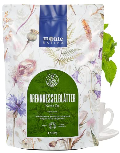 Tè Ortica (300g) Monte Nativo - Foglie 100% Pure e Naturali - Erbe per Tisana e Infuso - Raccolte ed Essiccate Delicatamente - Ricche di Proprietà Benefiche e Vitamine