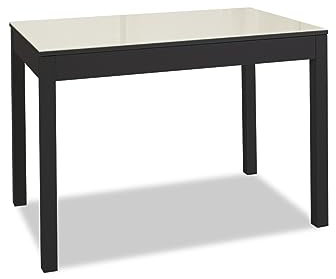 ASTIMESA Mesa de Cocina, Metal, Beig, 100x60cm-extendida 150x60 cms