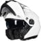 ILM Motorradhelm Klapphelm Integralhelm Doppelvisier ECE22.06 Modell 159,Weiß,M