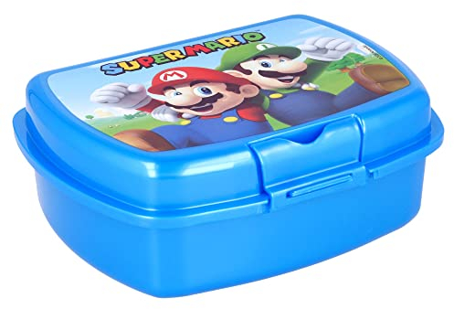 Lunchbox für Kinder mit Sicherheitsverschluss - Super Mario, Única, Bunt
