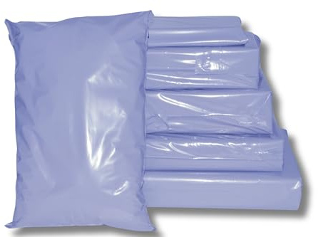 Graue Kunststoff-Versandtaschen, strapazierfähige Versandtaschen, extra starke Kunststoffumschläge zum Verpacken von Geschenken, Paketen, Kleidung, Schuhen – Versandtaschen (25.4x35.6 cm, 50 Stück)