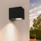 Ledvion - LED Wandlampe Hydra, Schwarz, Quadrat, Mit 1x GU10 Down, IP54