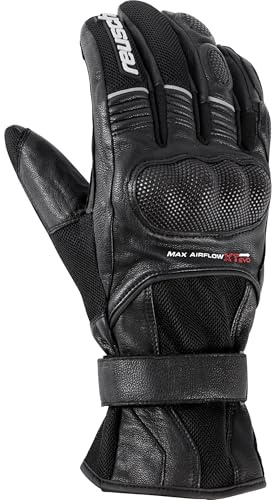 Reusch Motorradhandschuhe lang Motorrad Handschuh Airflow XT EVO Leder/Textilhandschuh lang schwarz 8, Herren, Tourer, Ganzjährig