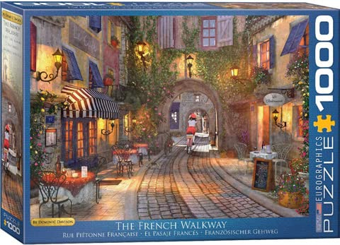 empireposter Dominic Davison - Romantisches Frankreich - 1000 Teile Puzzle im Format 68x48 cm + Puzzle Alu Rahmen für 1000er