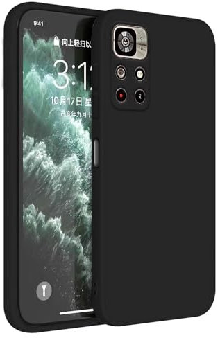 Topme Coque pour POCO M4 Pro 5G / Redmi Note 11S 5G (6.6 inches) Etui Housse, Protecteur de Peau en Silicone TPU - Le Noir
