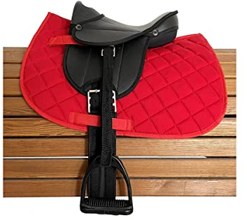 German Riding Sattelset Little Star Sonderedition (schwarz rot)