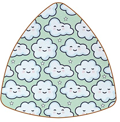 Kawaii Clouds Dreieckige Untersetzer (6 Stück) wiederverwendbare Getränkeuntersetzer